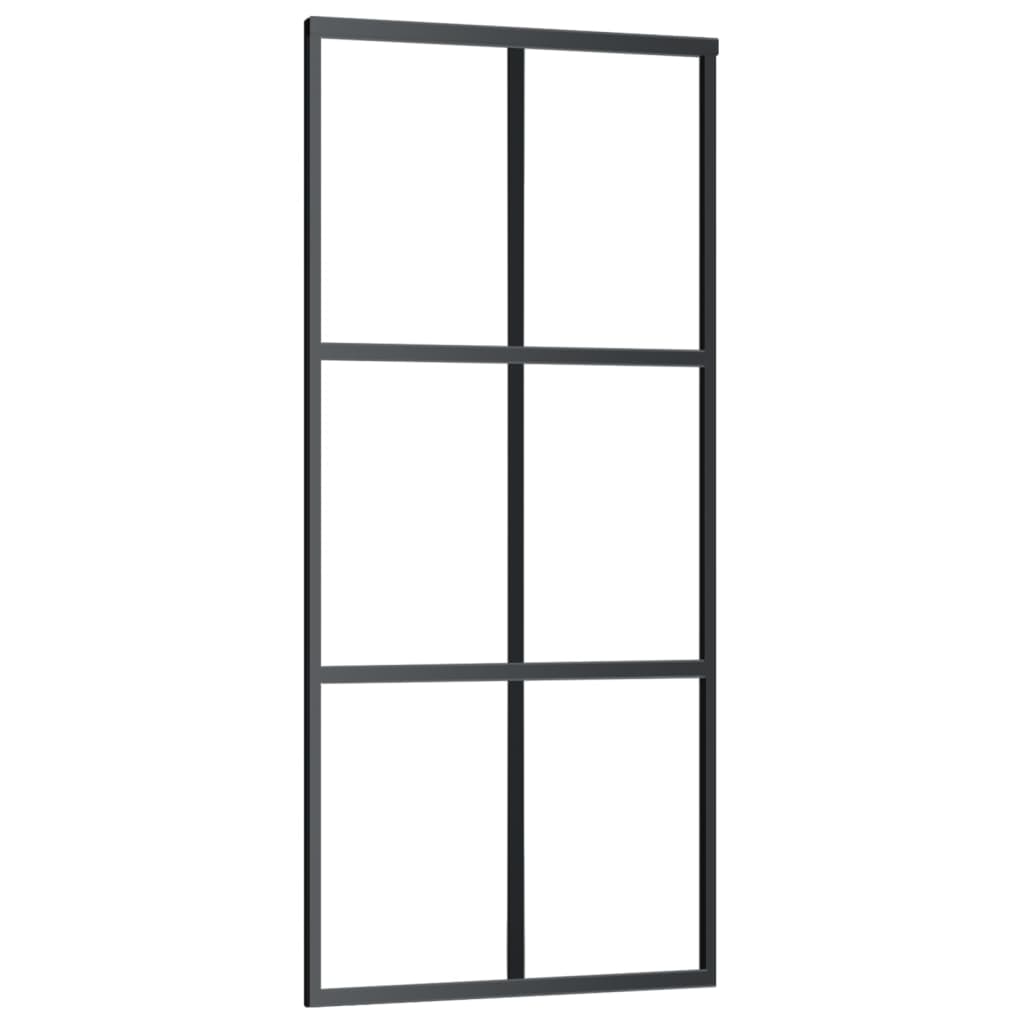 Schiebetür mit Beschlag ESG-Glas & Aluminium 76x205 cm