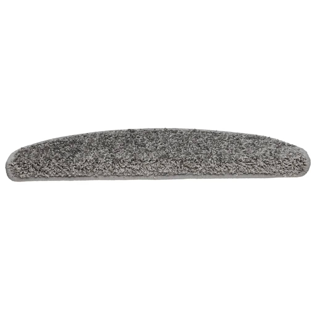 Stufenmatten 15 Stk. 56x17x3 cm Grau Halbrund