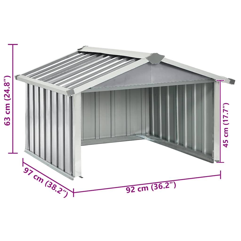 Rasenmäher Garage 92x97x63 cm Verzinkter Stahl Grün