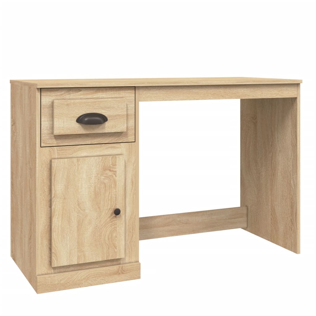 Schreibtisch mit Schublade Weiß 115x50x75 cm Holzwerkstoff