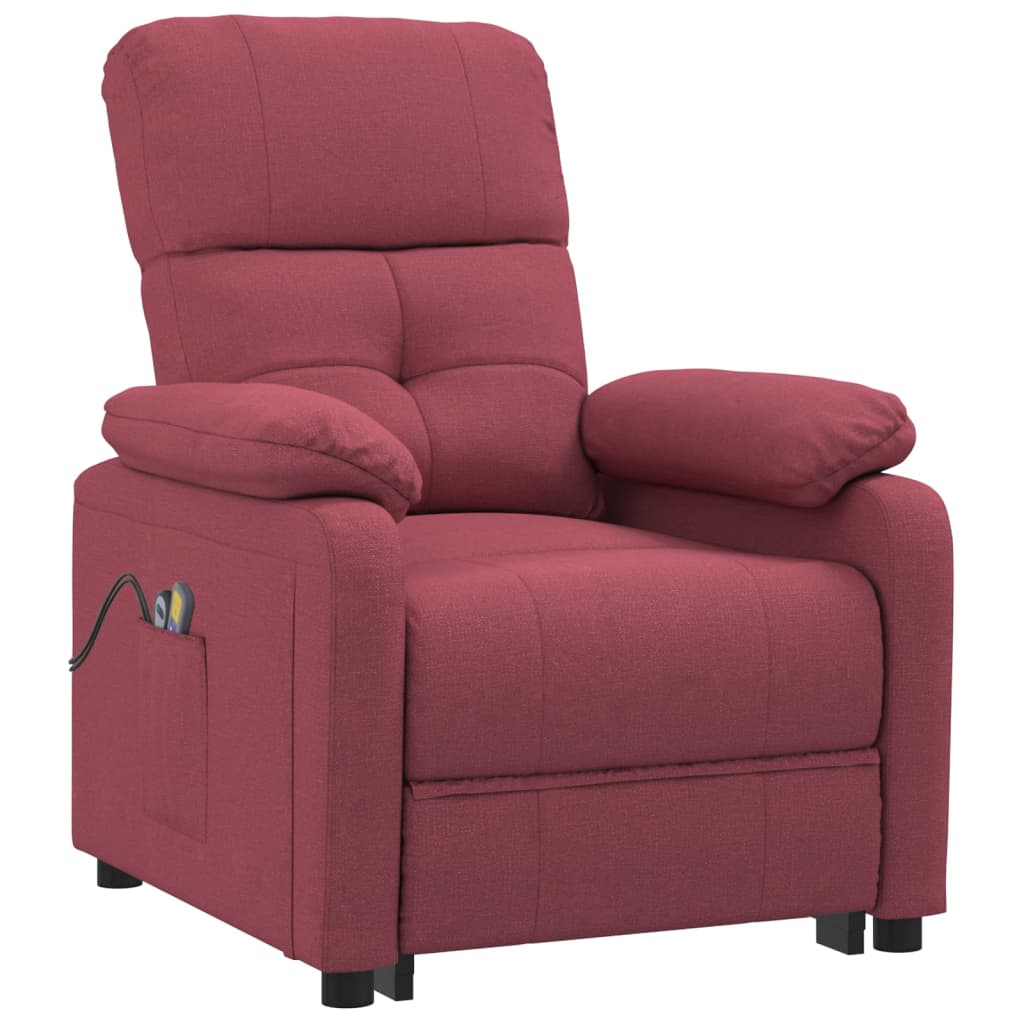 Massagesessel Elektrisch Dunkelgrau Stoff