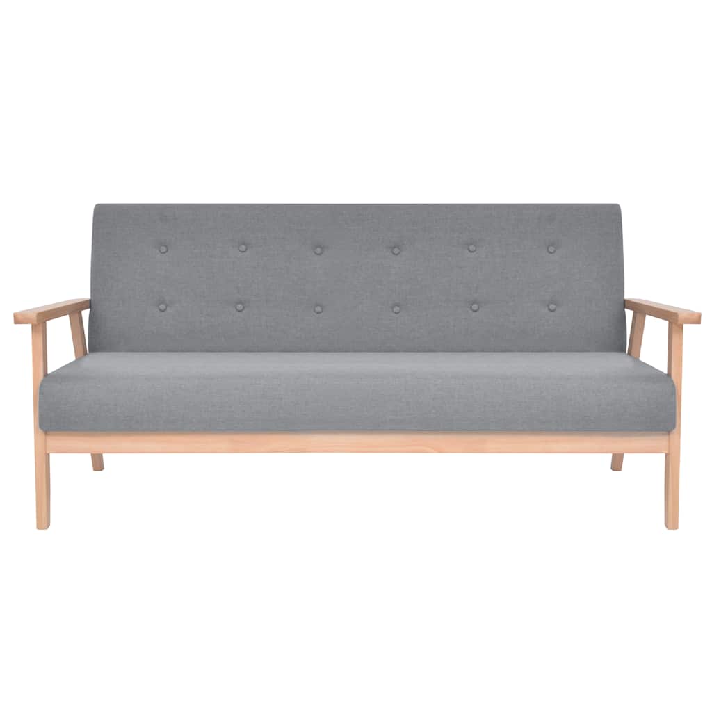 2-Sitzer-Sofa Stoff Hellgrau