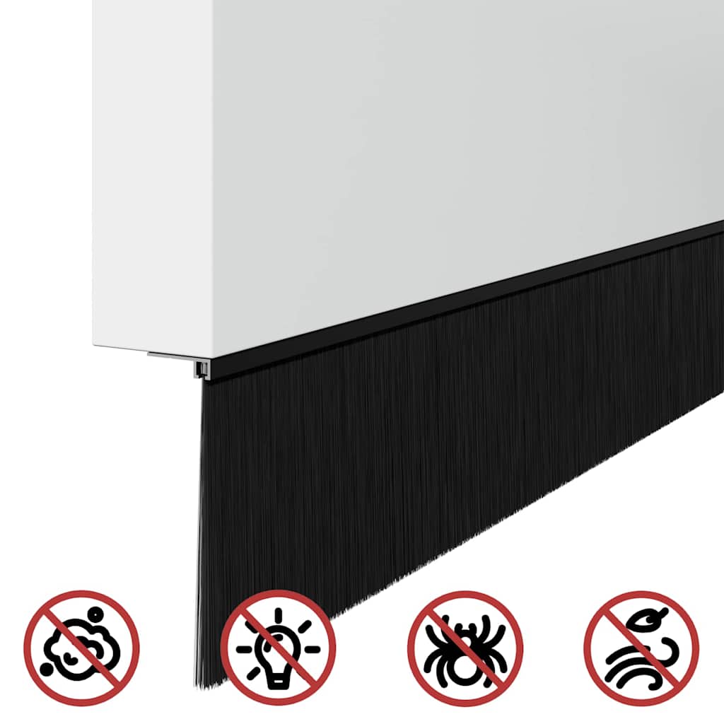 Aufsteck Türbürstendichtungen 2 pcs Braun 100 cm