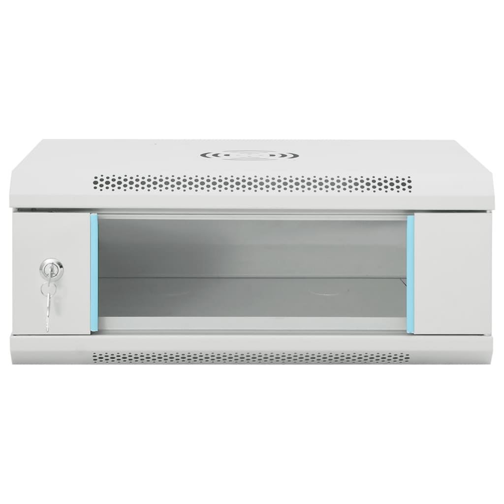 Netzwerkschrank mit Speicher Grau 60 x 45 x 28 cm Stahl