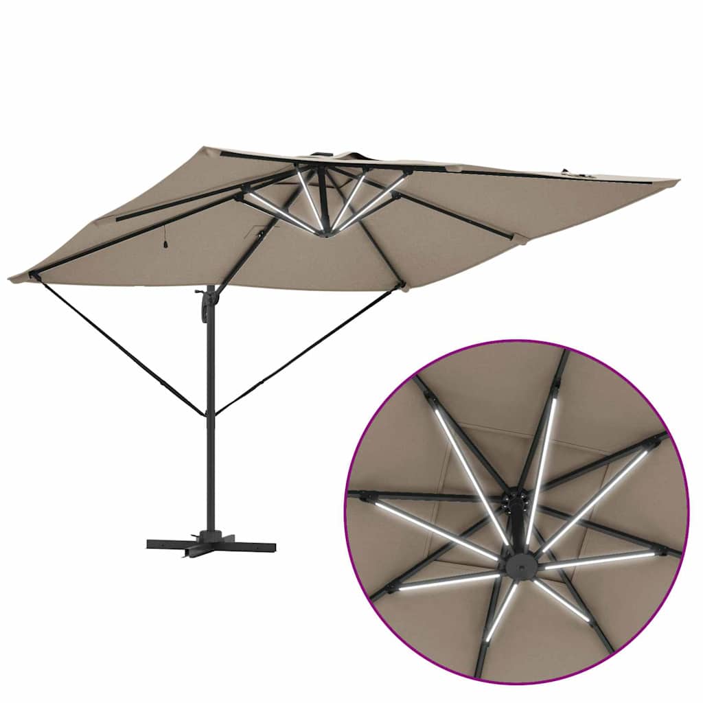 Sonnenschirm Sand 286 x 284 x 270 cm Aluminium und Polyester