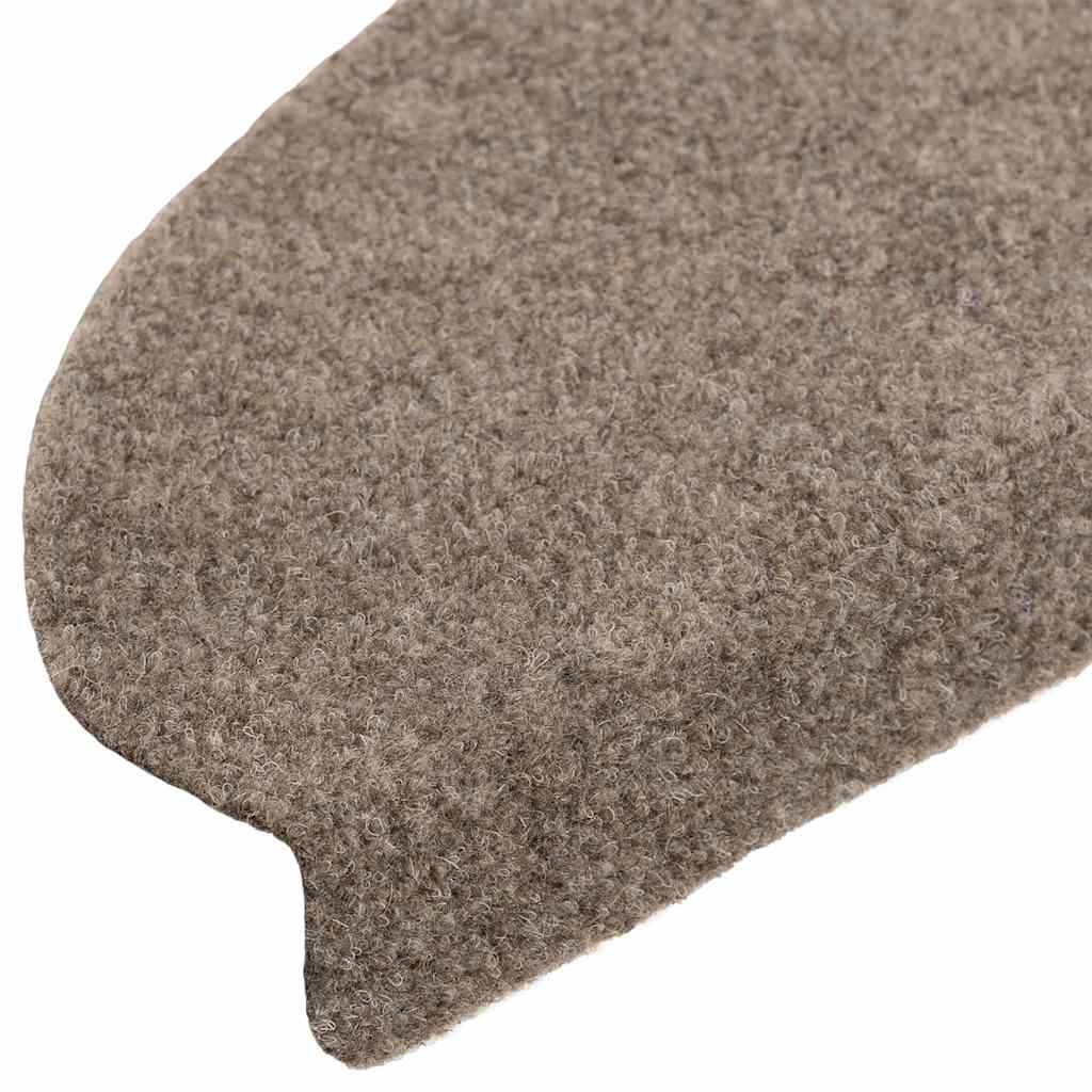 Stufenmatten Selbstklebend 15 Stk. 56x17x3 cm Hellbraun Halbrund