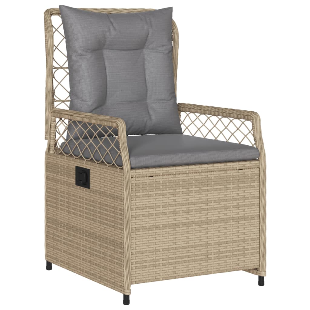 Gartensessel 2 Stk. Verstellbar Schwarz Poly Rattan