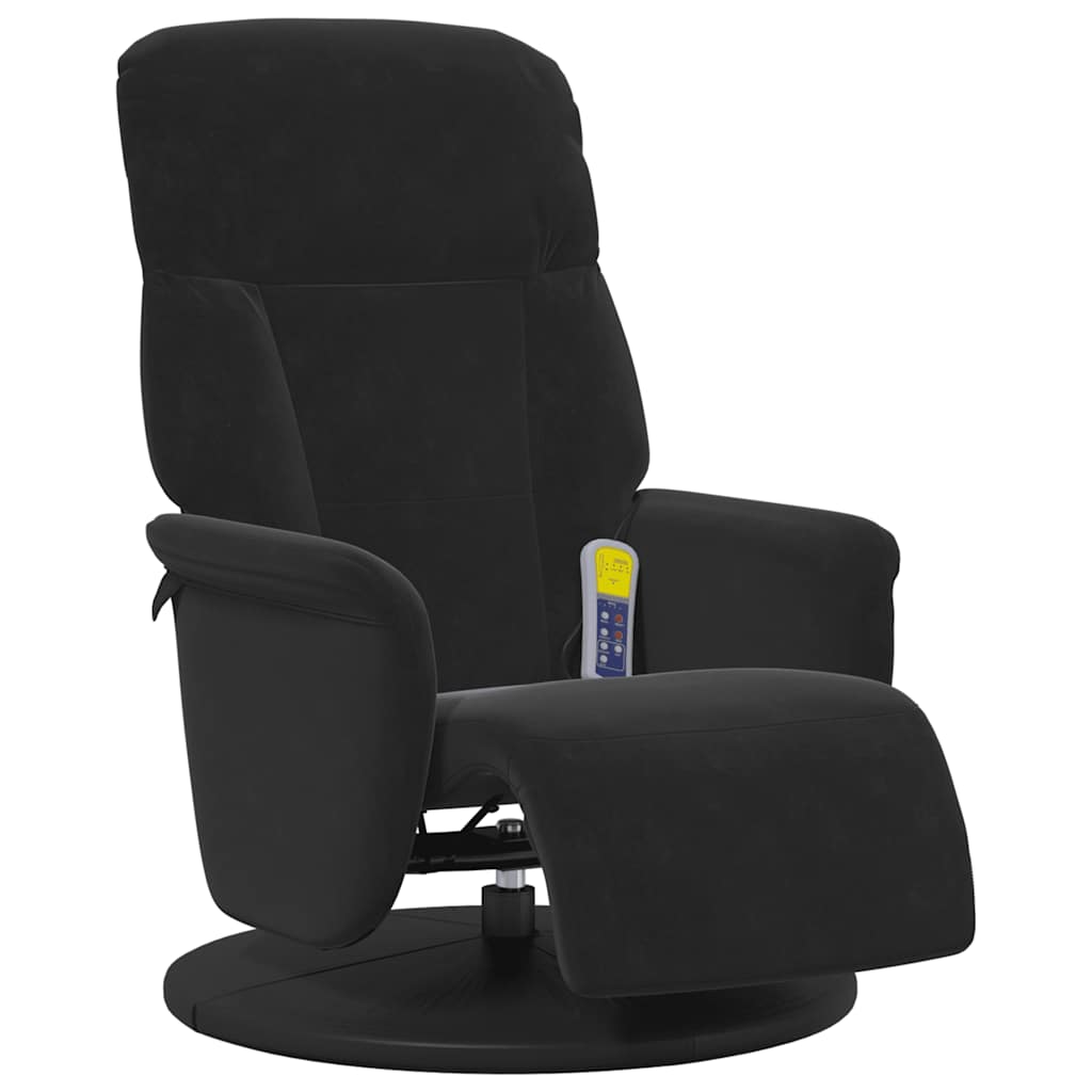 Massagesessel mit Fußteil Blau Samt