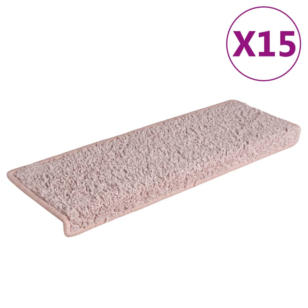 Stufenmatten 15 Stk. 65x21x4 cm Grau Rechteckiger Rand
