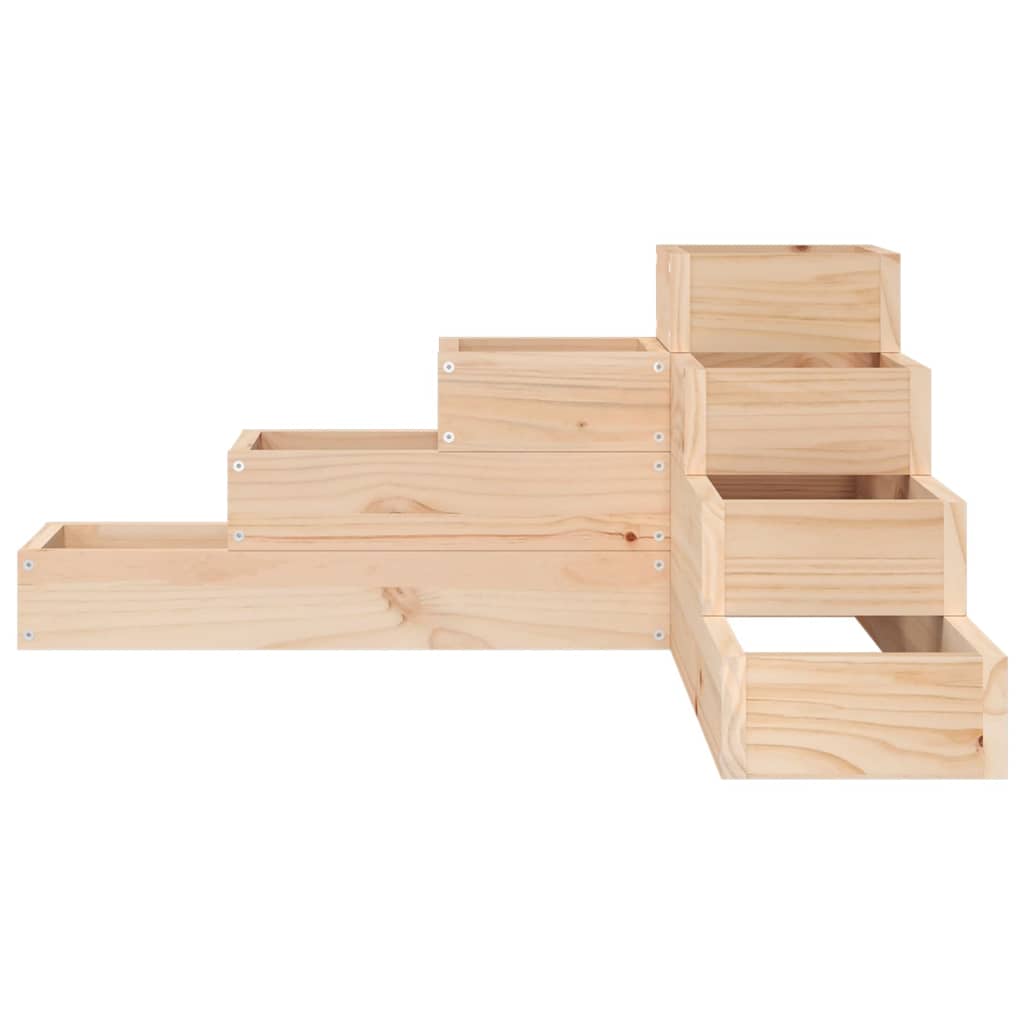 Pflanzentreppe 4 Stufen 80,5x79x36 cm Massivholz Kiefer