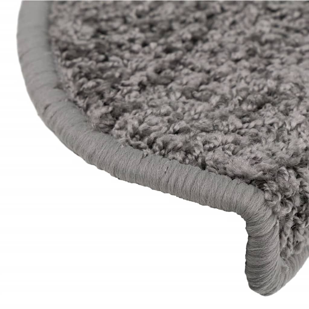 Stufenmatten 15 Stk. 56x17x3 cm Grau Halbrund