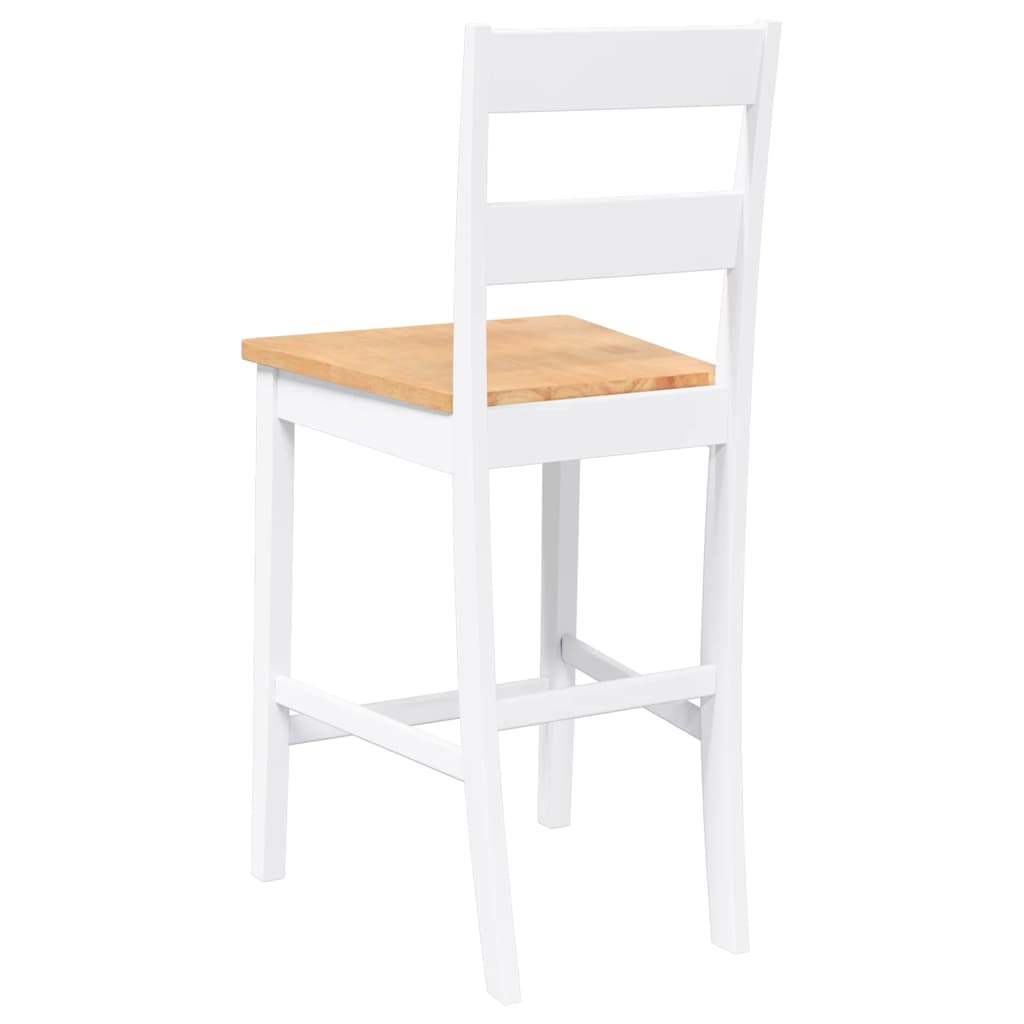 Barhocker mit Kissen 2 Stk. Braun Massivholz Gummibaum