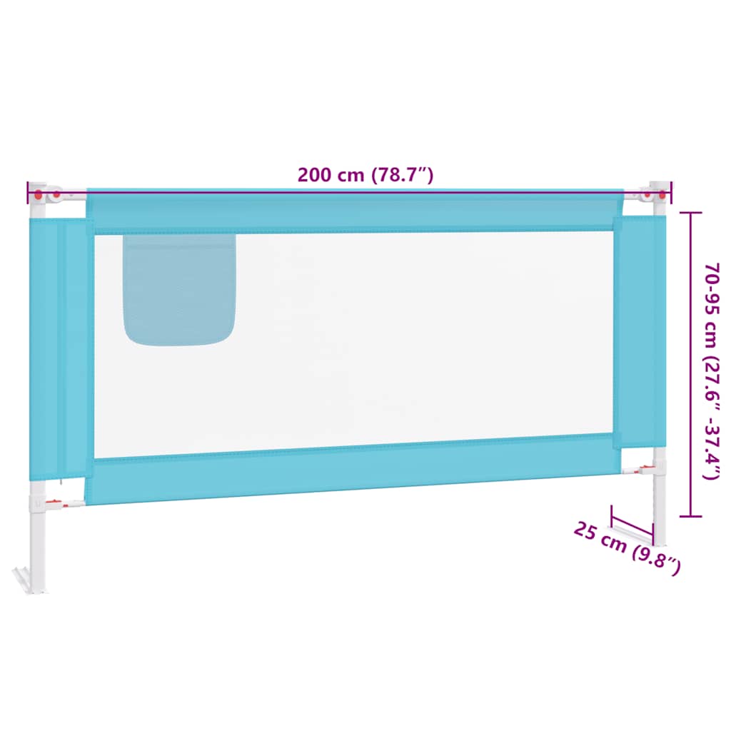 Kleinkind-Bettschutzgitter Grün 90x25 cm Stoff