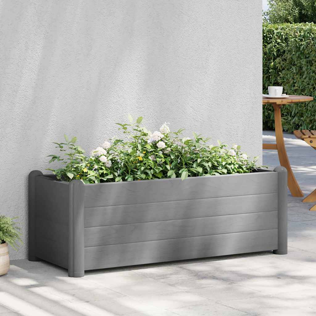 Garten-Hochbeet PP Weiß 43x43x35 cm