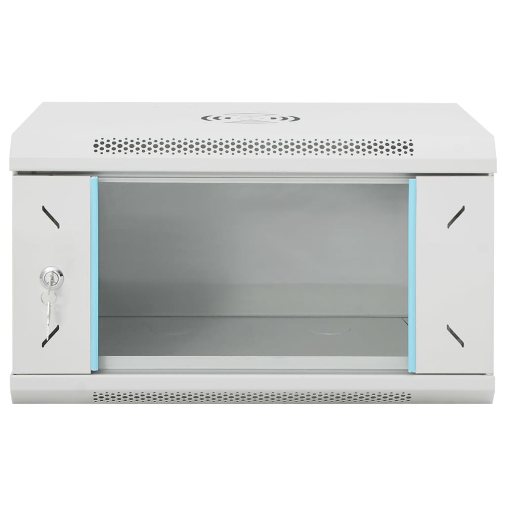 Netzwerkschrank mit Speicher Grau 60 x 45 x 28 cm Stahl