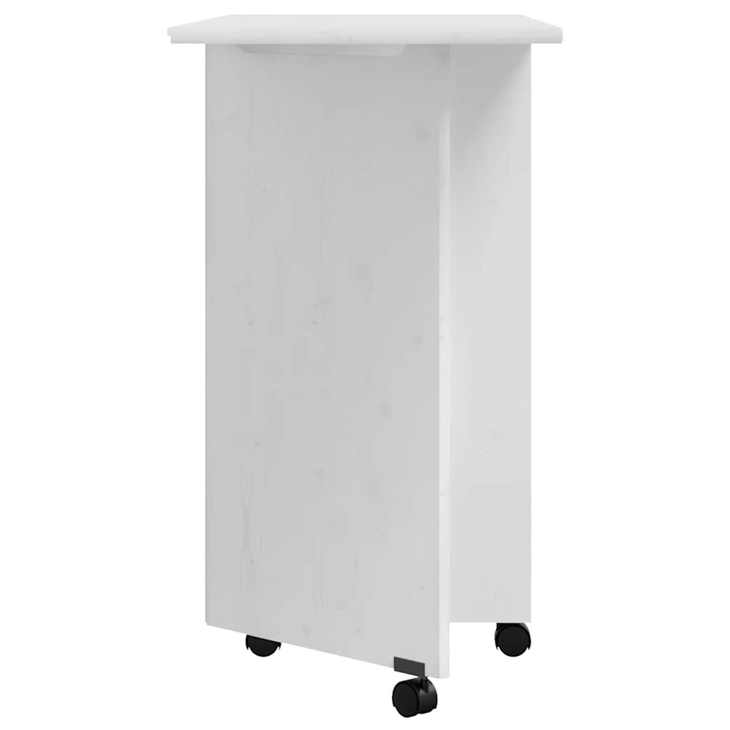 Rollschrank mit Schreibtisch MOSS Honigbraun Massivholz Kiefer