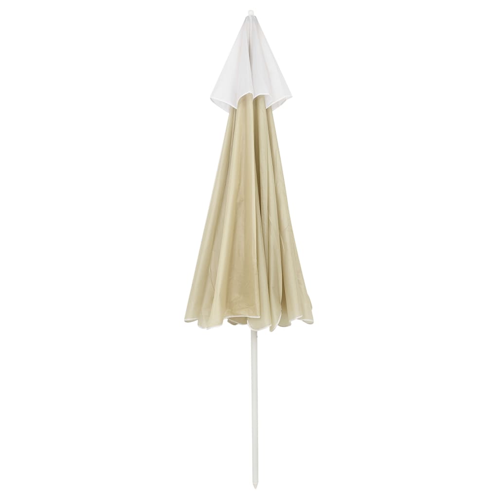 Sonnenschirm mit Stahlmast Sandfarbe 180 cm