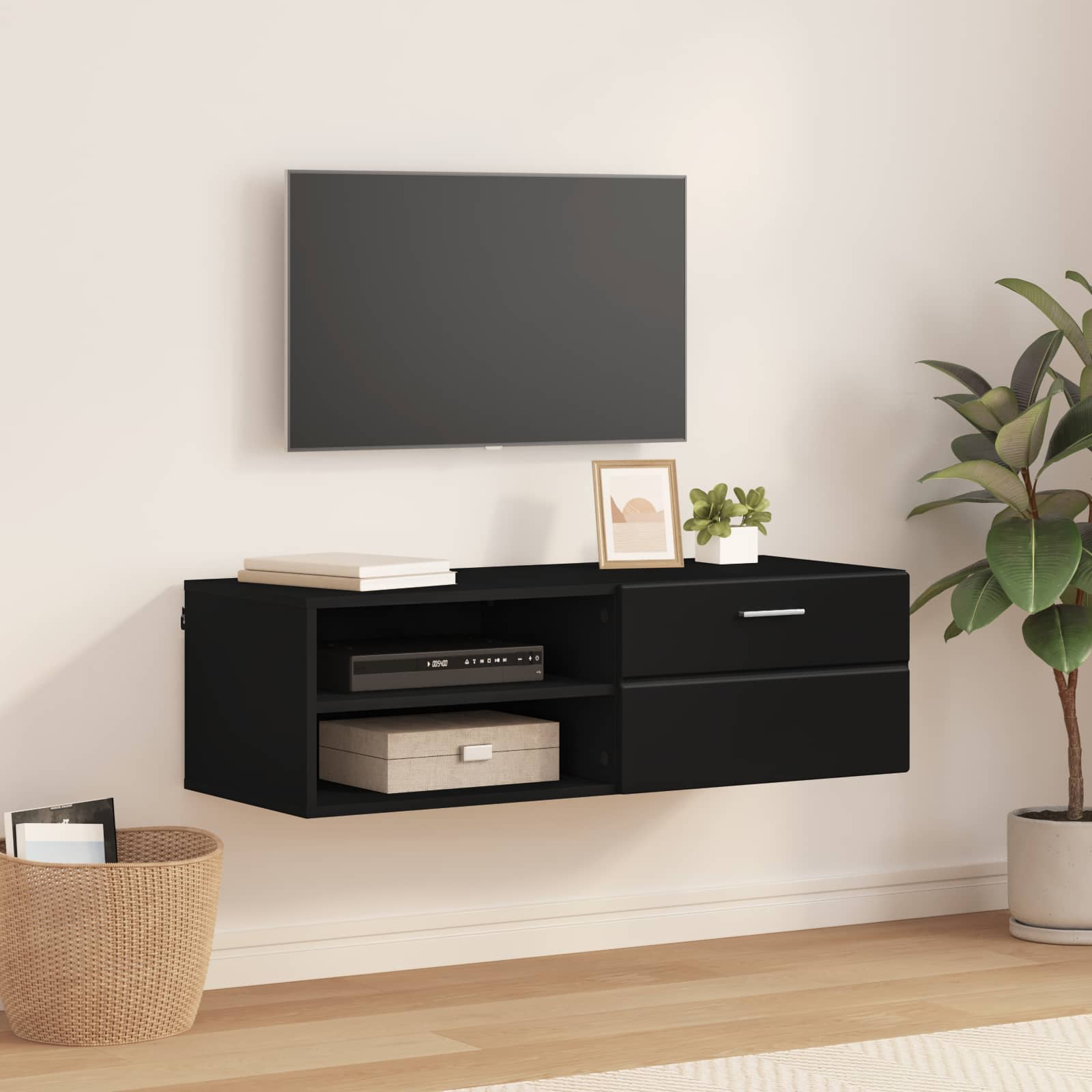 Highboard mit Regal FLORIN Weiß 60 x 35 x 182 cm Holzwerkstoff