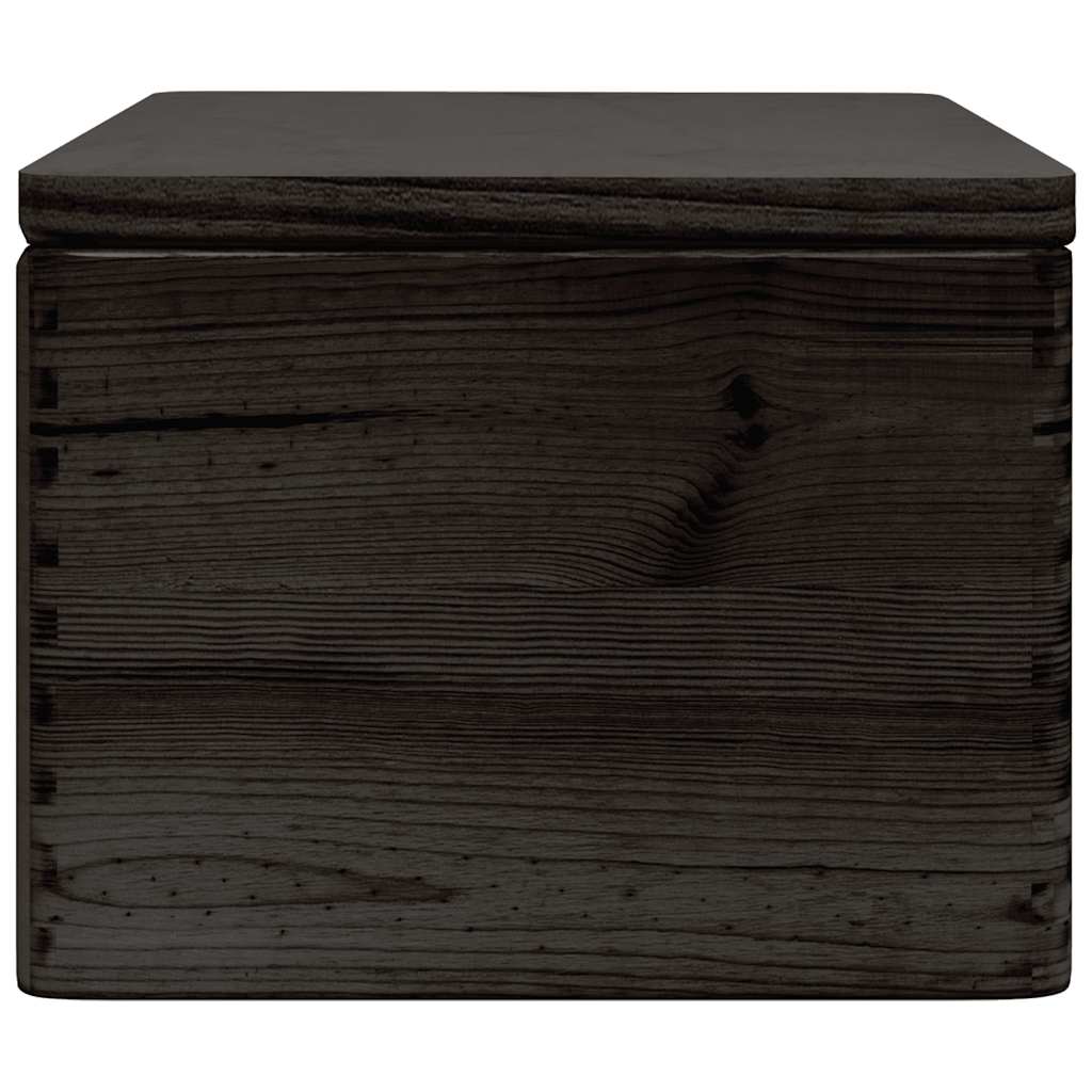 Holzkiste mit Deckel 40x30x13 cm Massivholz Kiefer