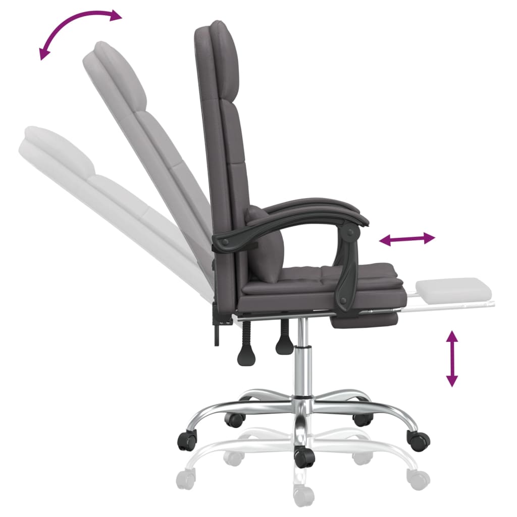 Bürostuhl mit Massagefunktion Schwarz Kunstleder